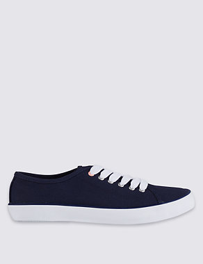 Lace-up Canvas Trainers Image 2 of 6