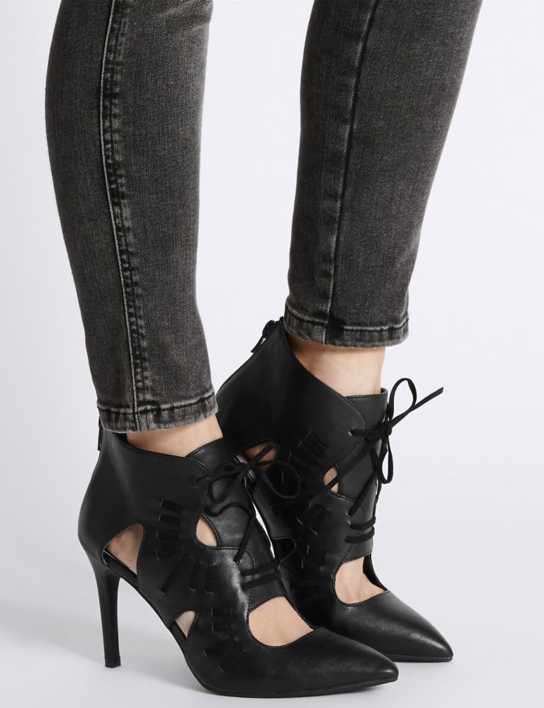 Lace-up Cut Out Boots 1 of 7