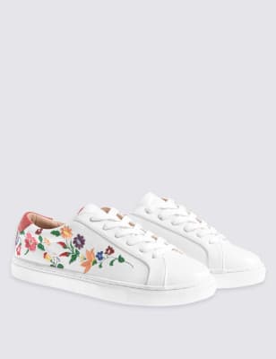 Floral hot sale embroidered trainers