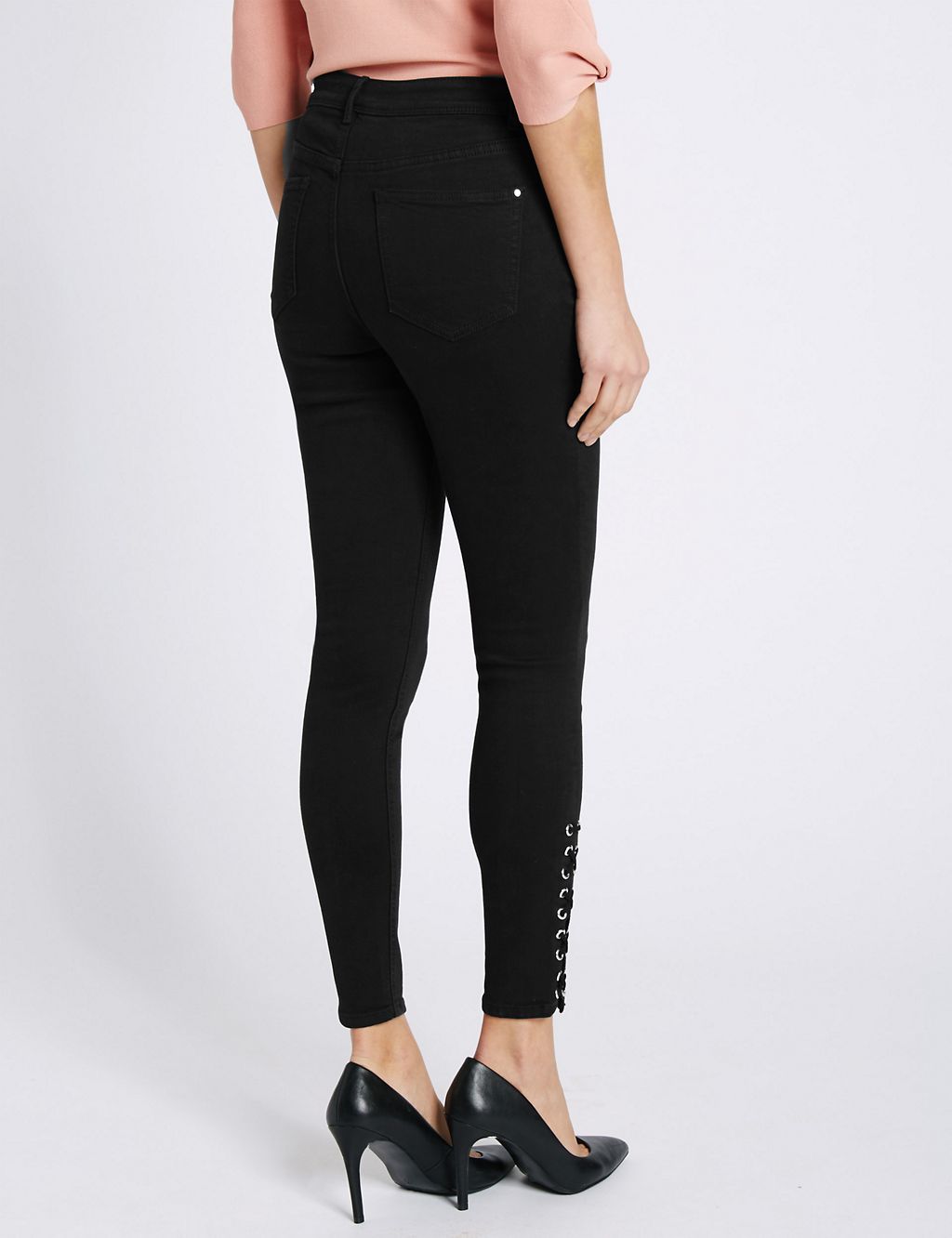 Lace-up Skinny Leg Jeans 4 of 6