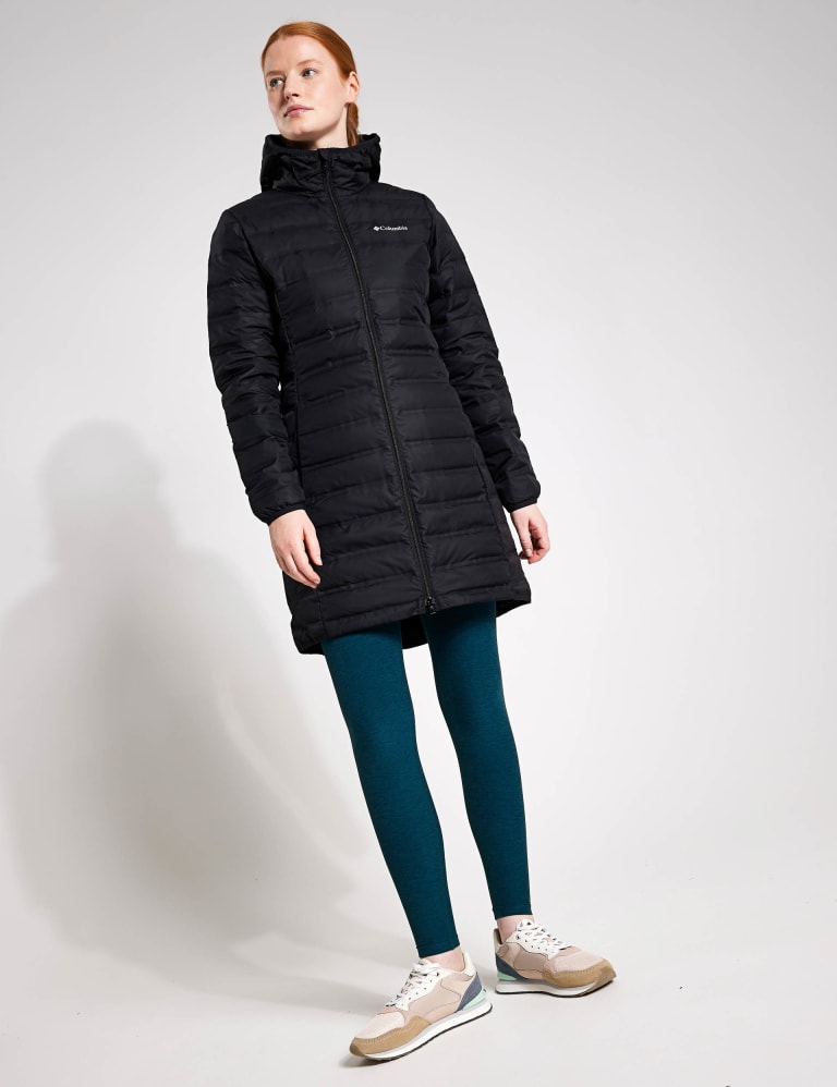 Lake 22 long hooded down jacket top