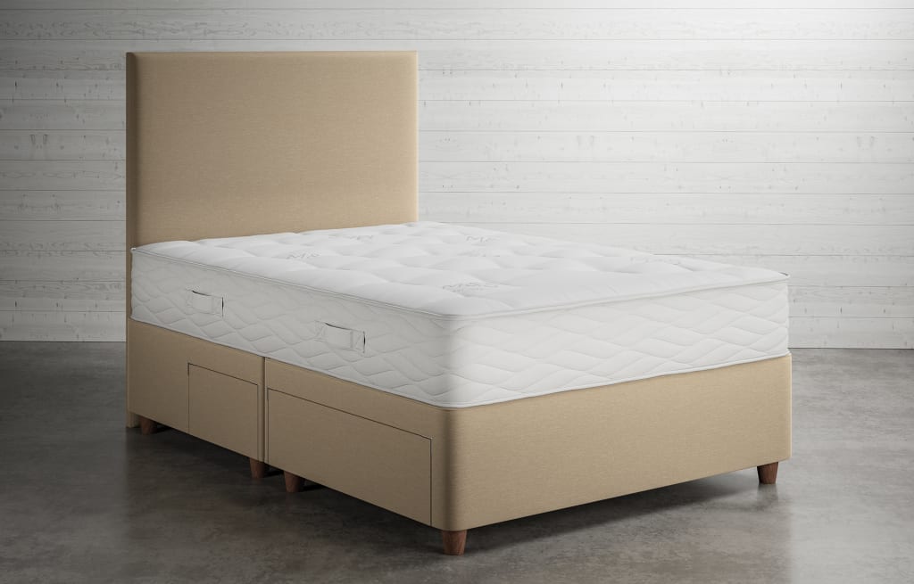 Lambswool 1050 Pocket Sprung Medium Mattress Natural Plus M&S