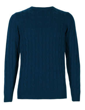 Lambswool Rich Cable Knit Jumper Image 2 of 3