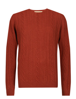 Lambswool Rich Cable Knit Jumper Image 2 of 3
