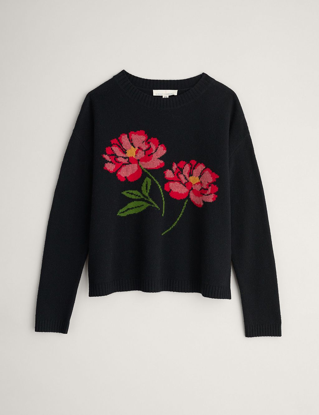Lambswool Rich Floral Round Neck Jumper 1 of 5