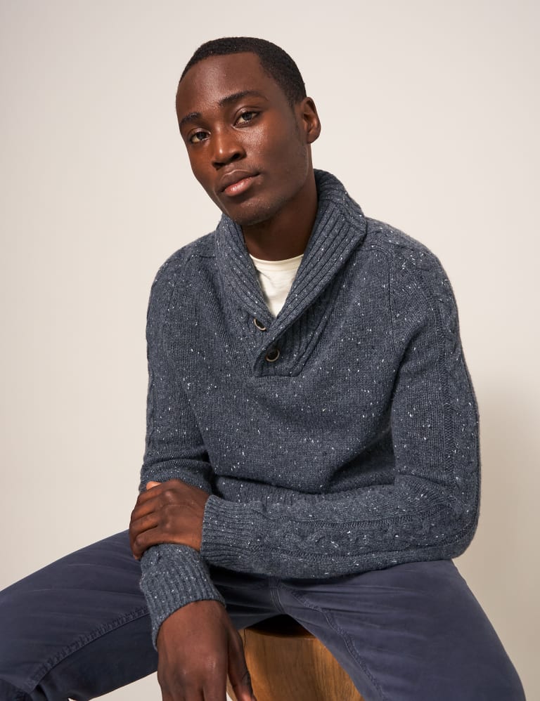 Lambswool Rich Shawl Collar Jumper White Stuff M S