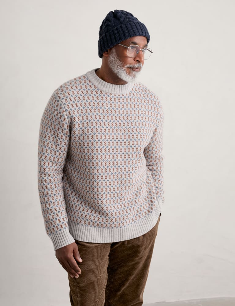 Lambswool Rich Textured Crew Neck Jumper | Seasalt Cornwall | M&S