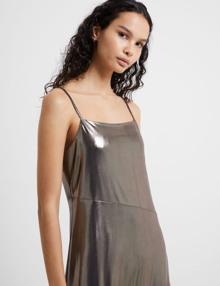 Strappy square neck sales wrap maxi dress