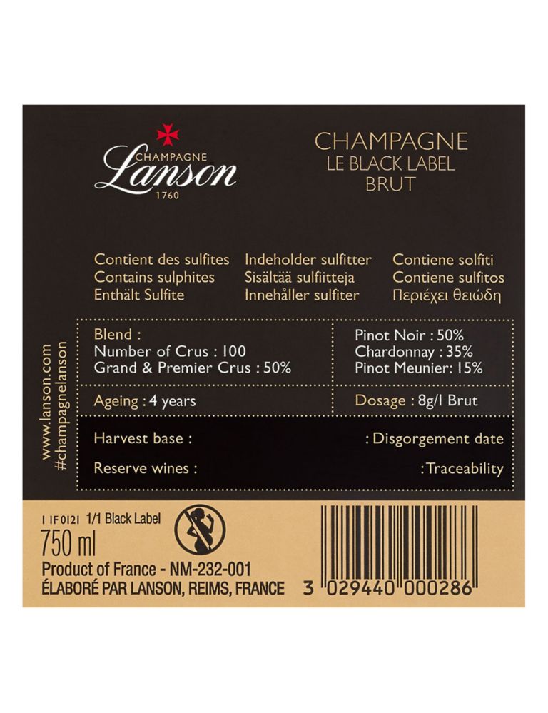 Lanson Le Black Label Brut NV - Single Bottle 3 of 4