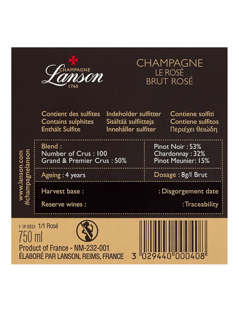 Lanson Le Rose Brut NV - Single bottle 3 of 4
