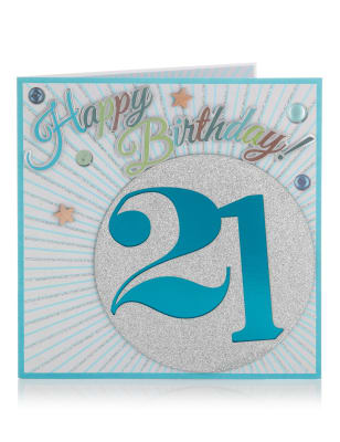 Large Age 21 Male Birthday Card | M&S