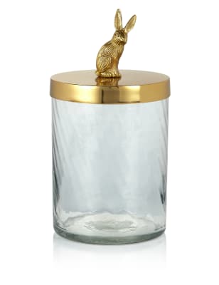 Large Bunny Glass Jar M&S