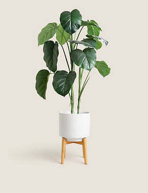 Large Ceramic Planter with Stand Image 2 of 5