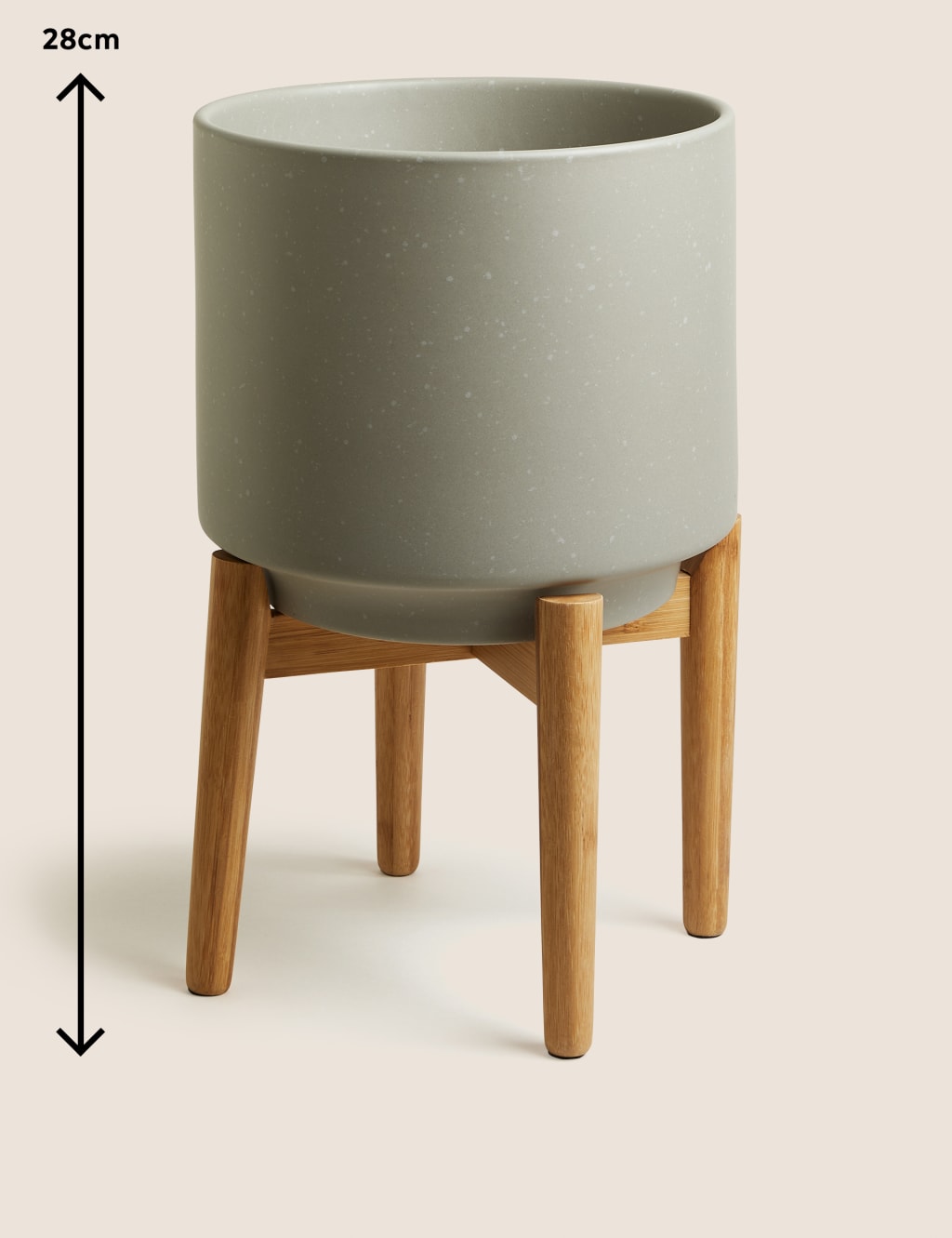 Large Ceramic Planter with Stand 5 of 5