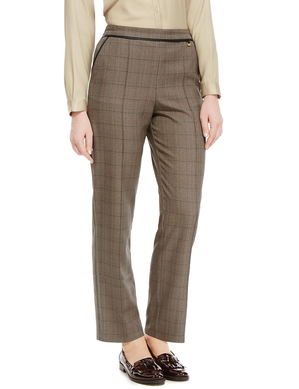 Large Checked Straight Leg Trousers 2 of 4