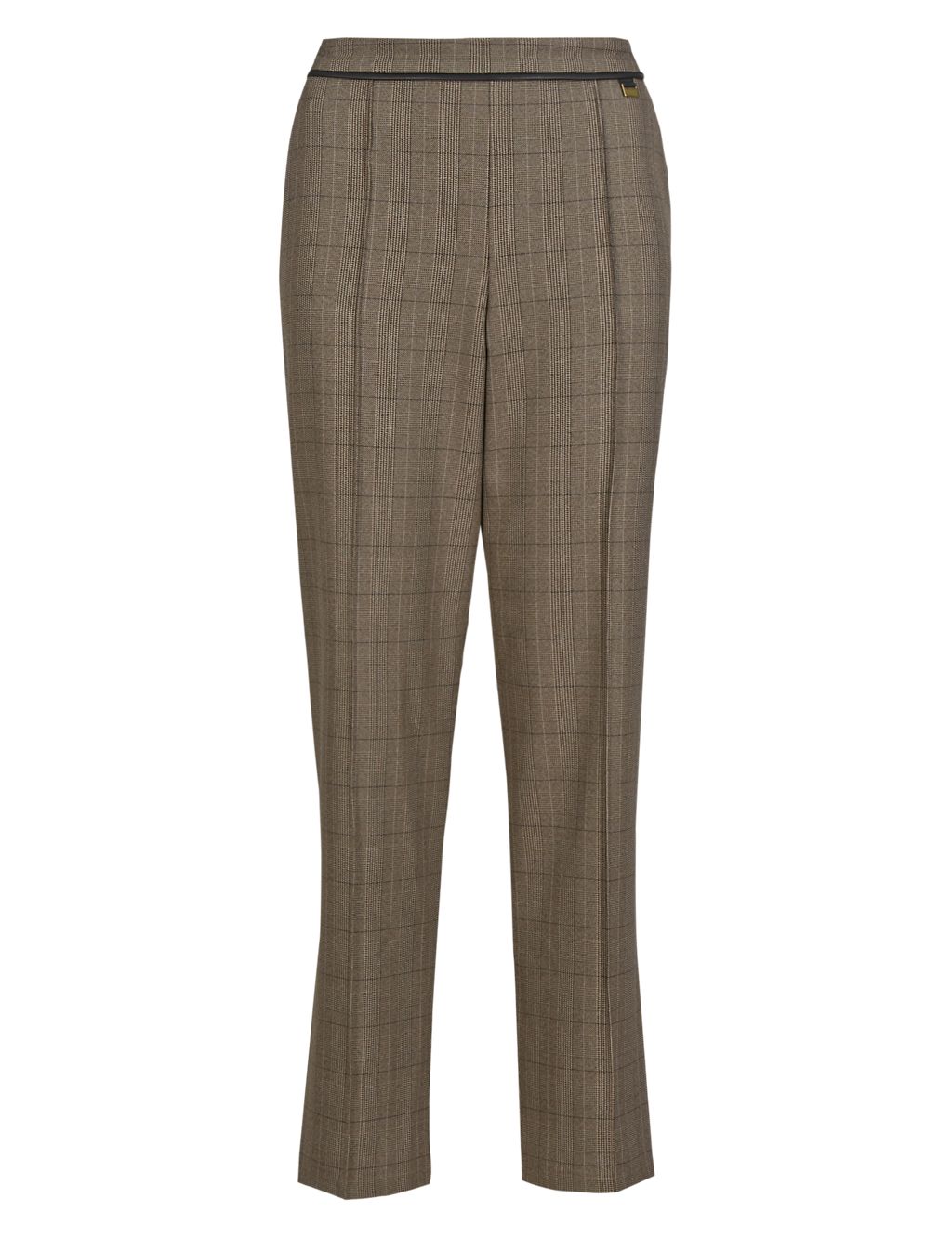 Large Checked Straight Leg Trousers 1 of 4