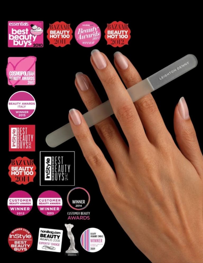 Large Crystal Nail File 195mm Case Leighton Denny M S