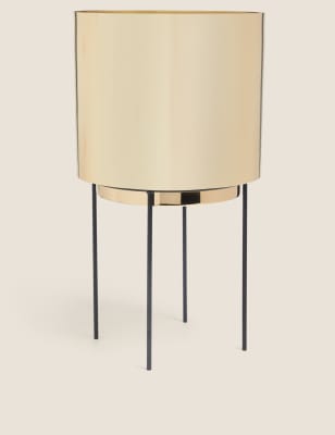 Large Gold Planter with Stand Image 2 of 6