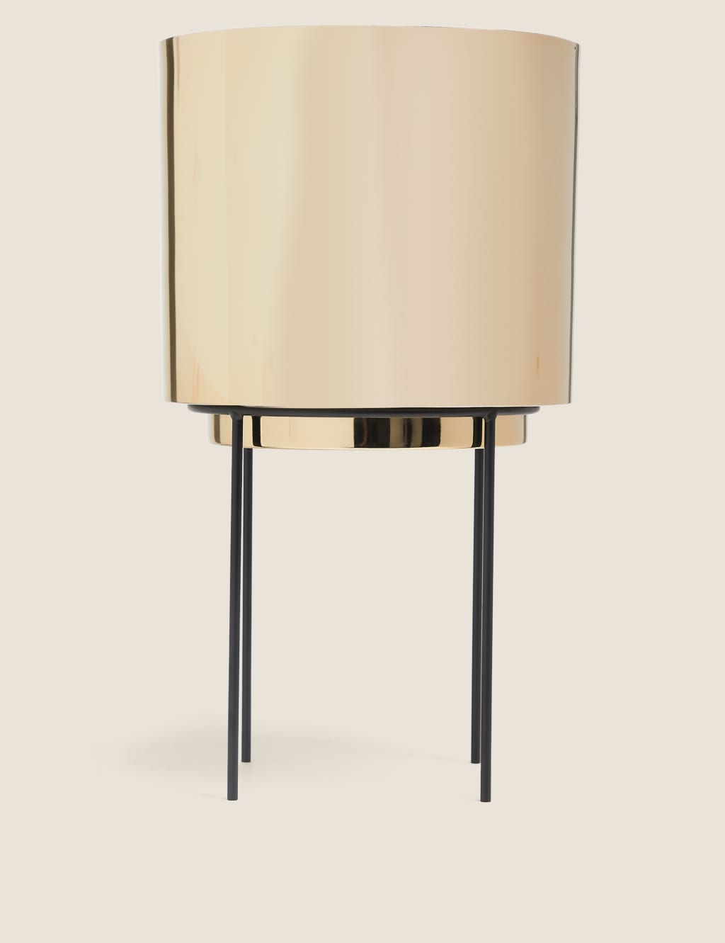 Large Gold Planter with Stand 2 of 6