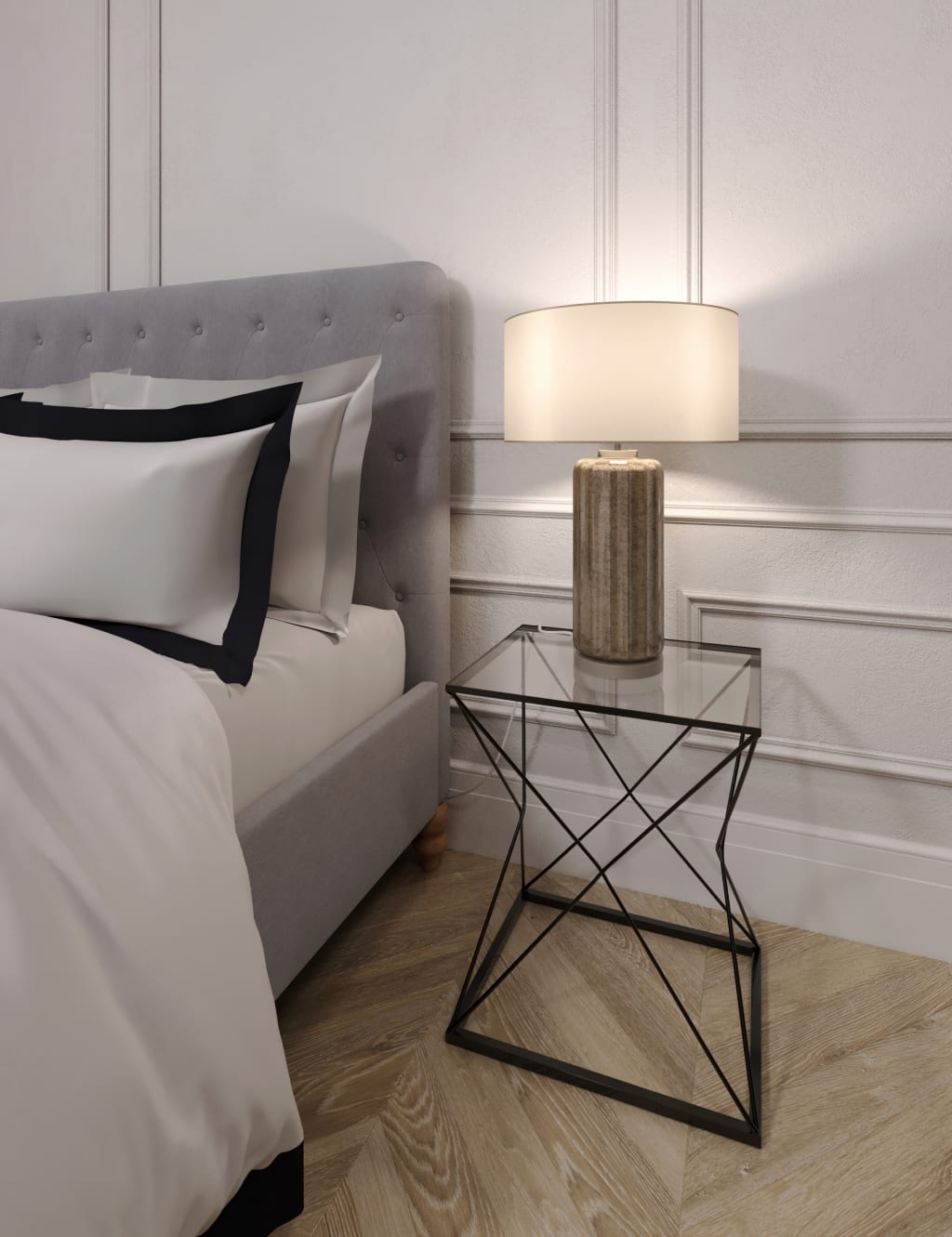 Mercury glass lamps on sale set of 2