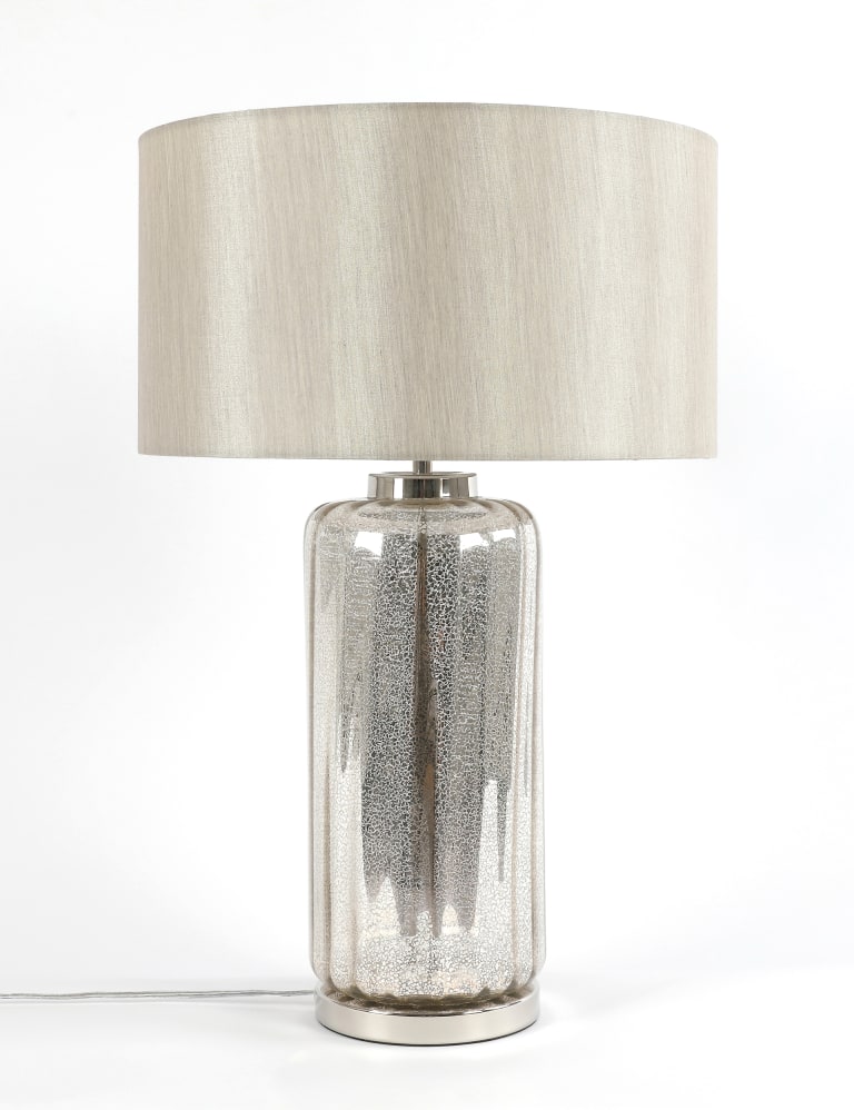 Large Mercury Glass Table Lamp M S Collection M S