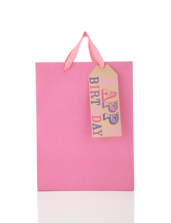 Large Pink Gift Bag Image 1 of 2