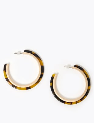 Large Resin Hoop Earrings Image 1 of 1