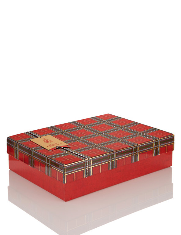 Large Tartan Christmas Gift Box Image 1 of 2