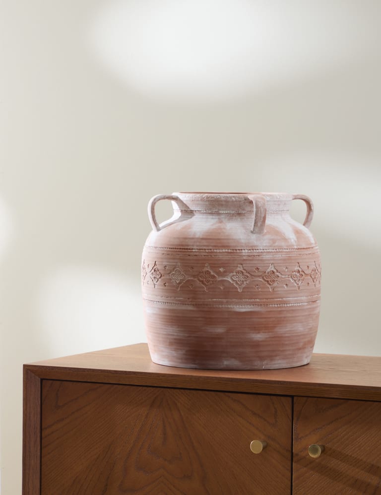 Large Terracotta Urn Vase M&S X Fired Earth M&S