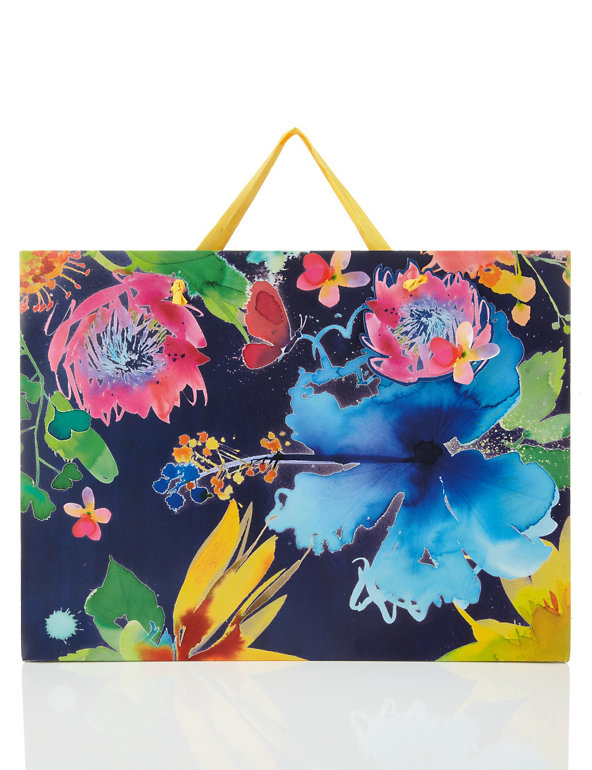 Large Tropical Floral Gift Bag Image 1 of 2