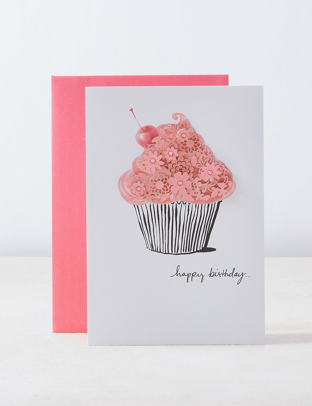 Laser Cut Cup Cake Birthday Card 3 of 5