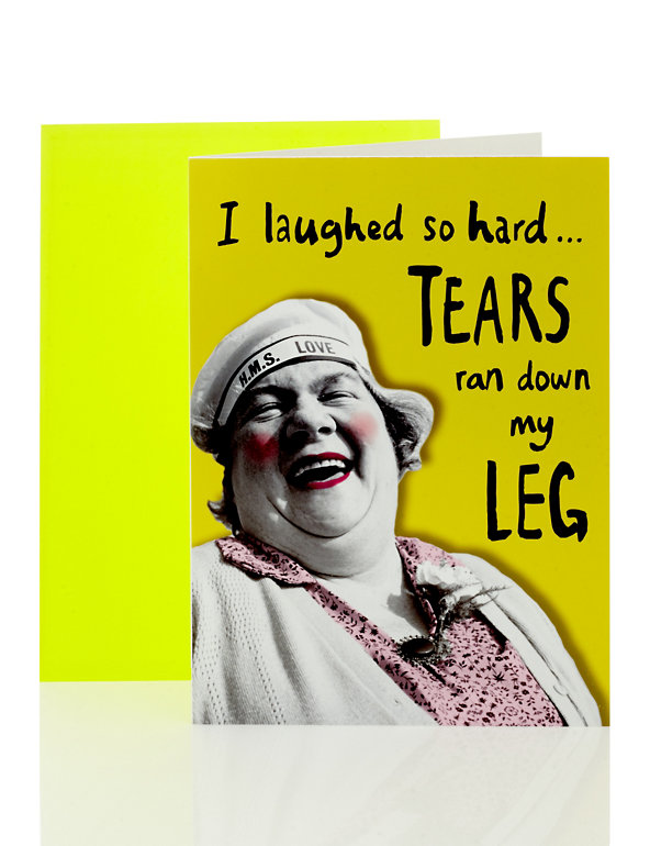 Laughed So Hard Blank Card Image 1 of 1