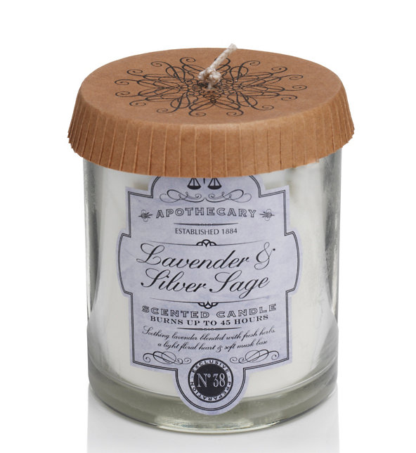 Lavender & Silver Sage Apothecary Scented Candle Image 1 of 1
