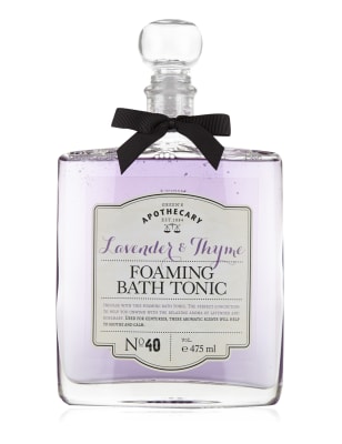 Lavender & Thyme Foam Bath Decanter 475ml Apothecary M&S