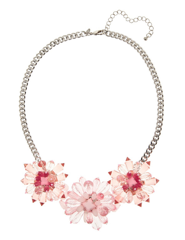 Layered Bead Floral Necklace Image 1 of 1
