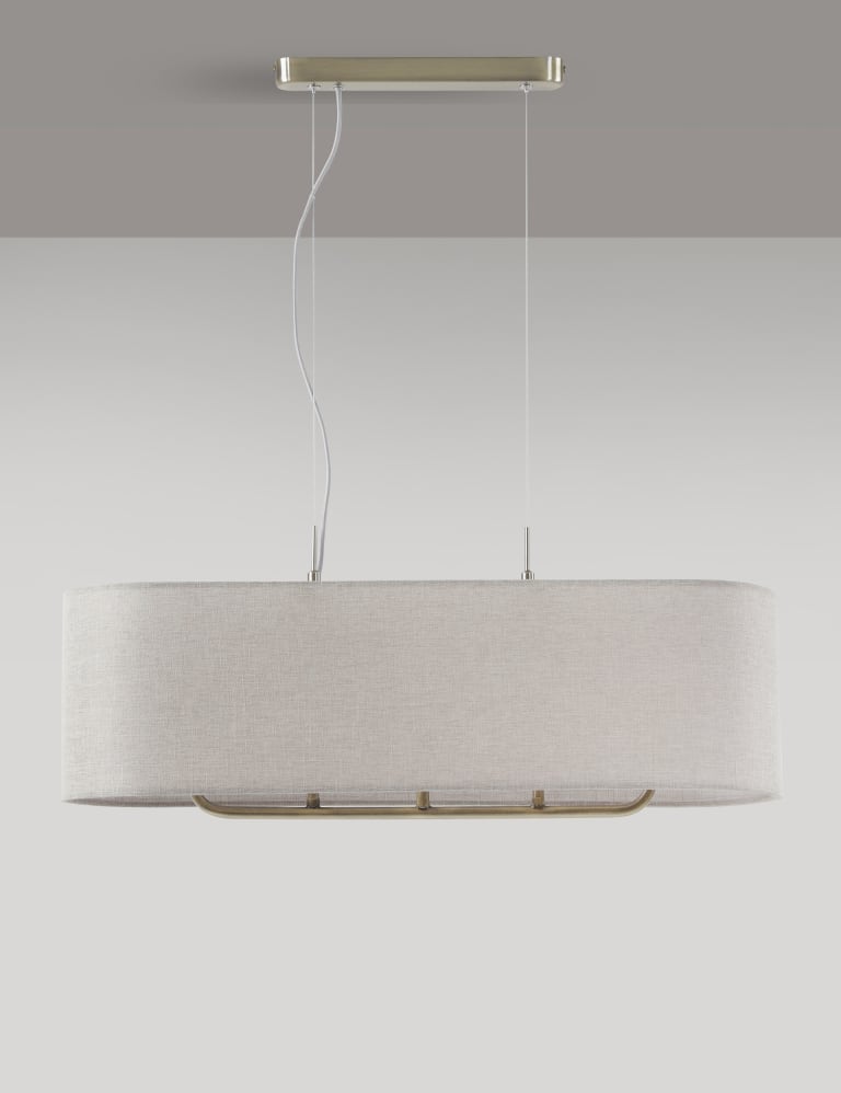 Rectangular drum sales shade chandelier