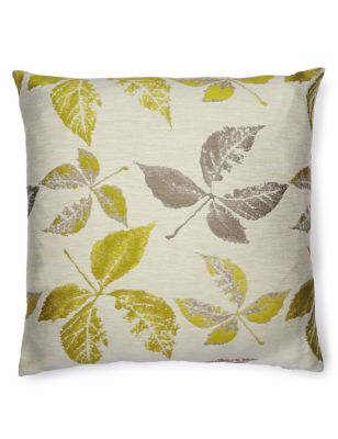 Leaf Jacquard Cushion Image 1 of 1