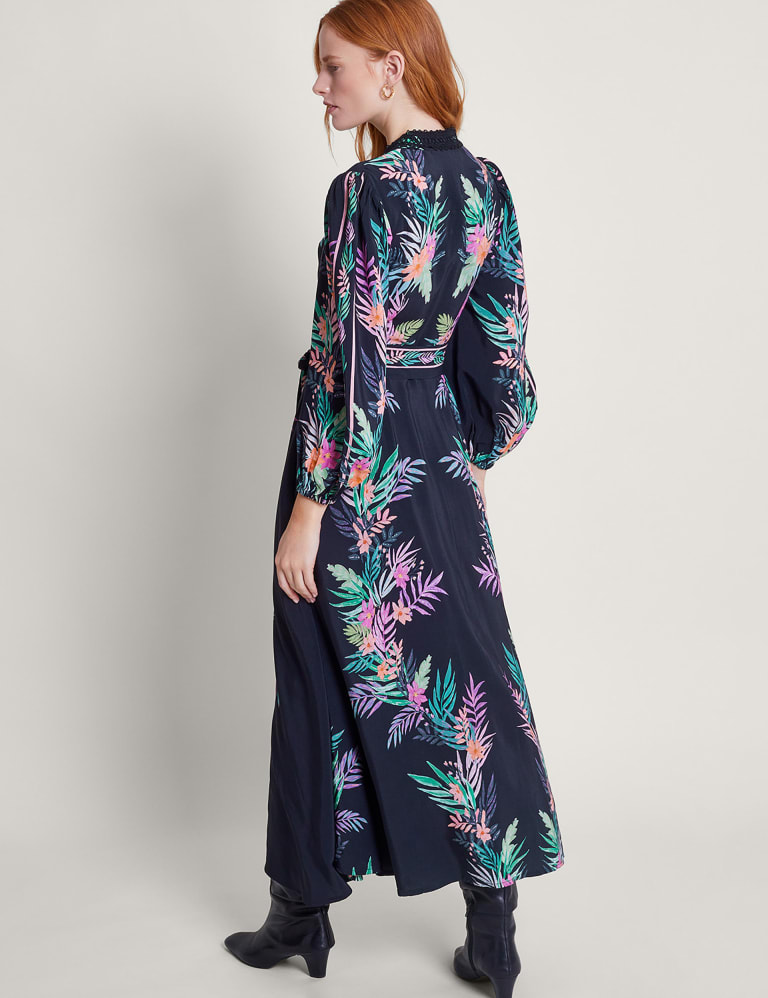 Metallic leaf shirt dress discount