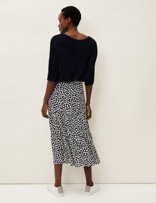 Leaf Print Maxi Tiered Skirt | Phase Eight | M&S