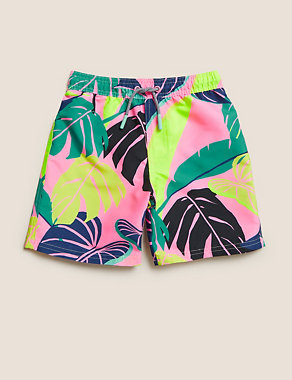 Leaf Print Swim Shorts (6-14 Yrs) Image 2 of 4