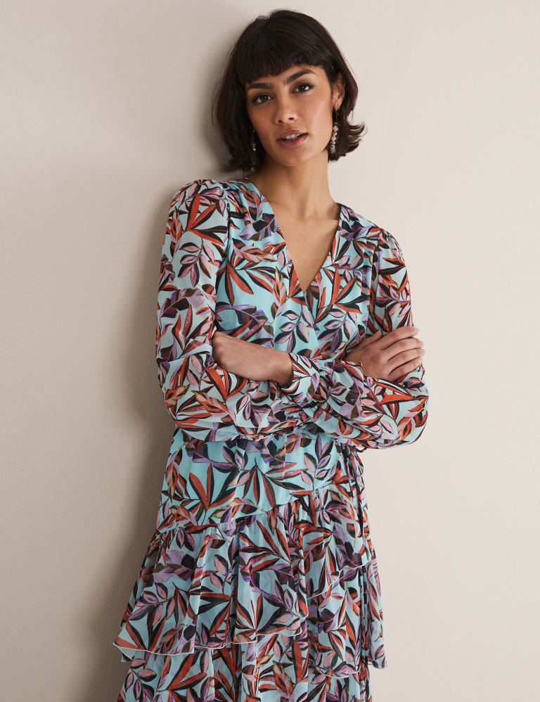 Marks and spencer leaf print dress clearance