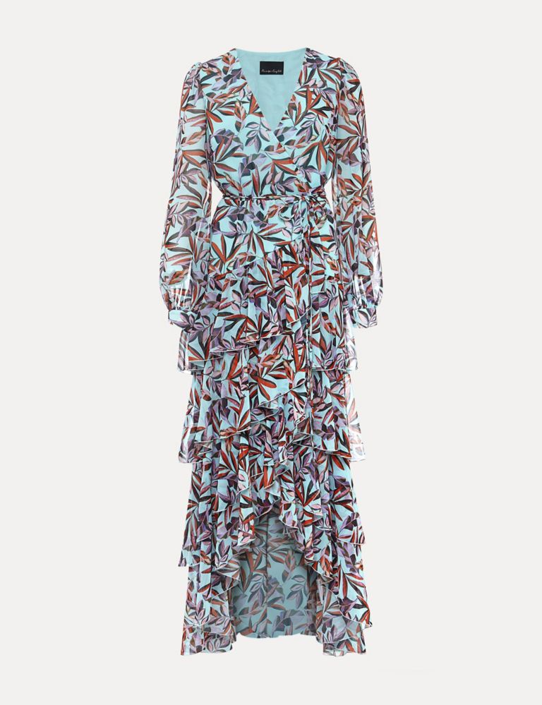 Leaf Print V-Neck Maxi Tiered Dress | Phase Eight | M&S