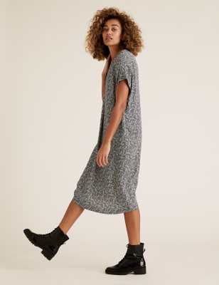 Marks and spencer leaf print dress sale