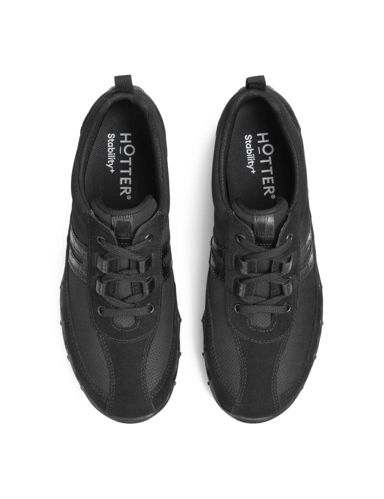 Leanne Wide Fit Suede Lace Up Trainers Hotter M S
