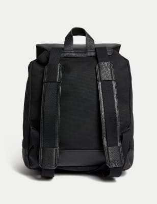 Black shop cotton backpack