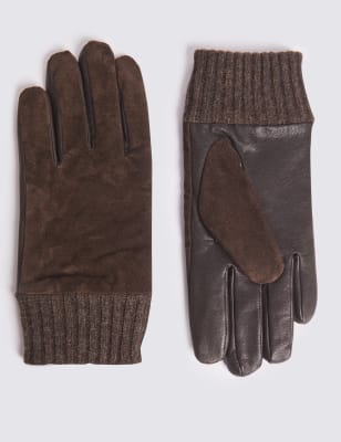 M&s mens leather store gloves