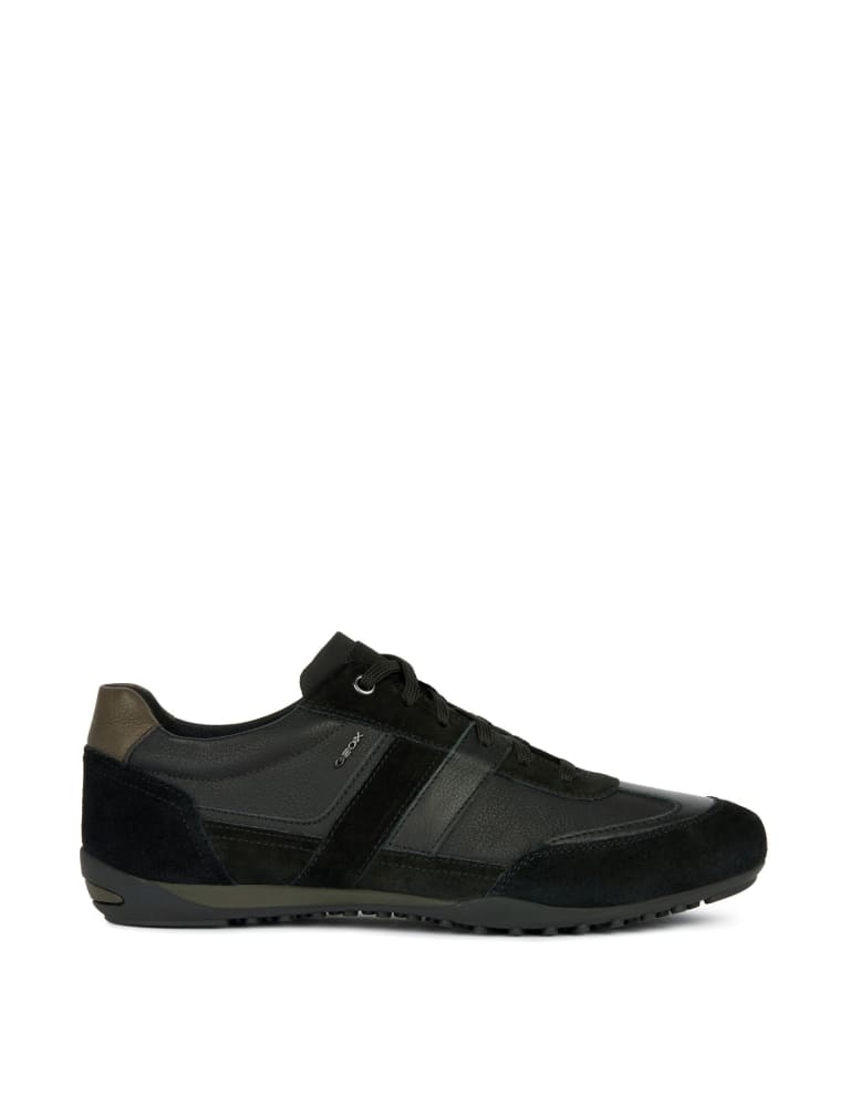 Geox leather shop trainers