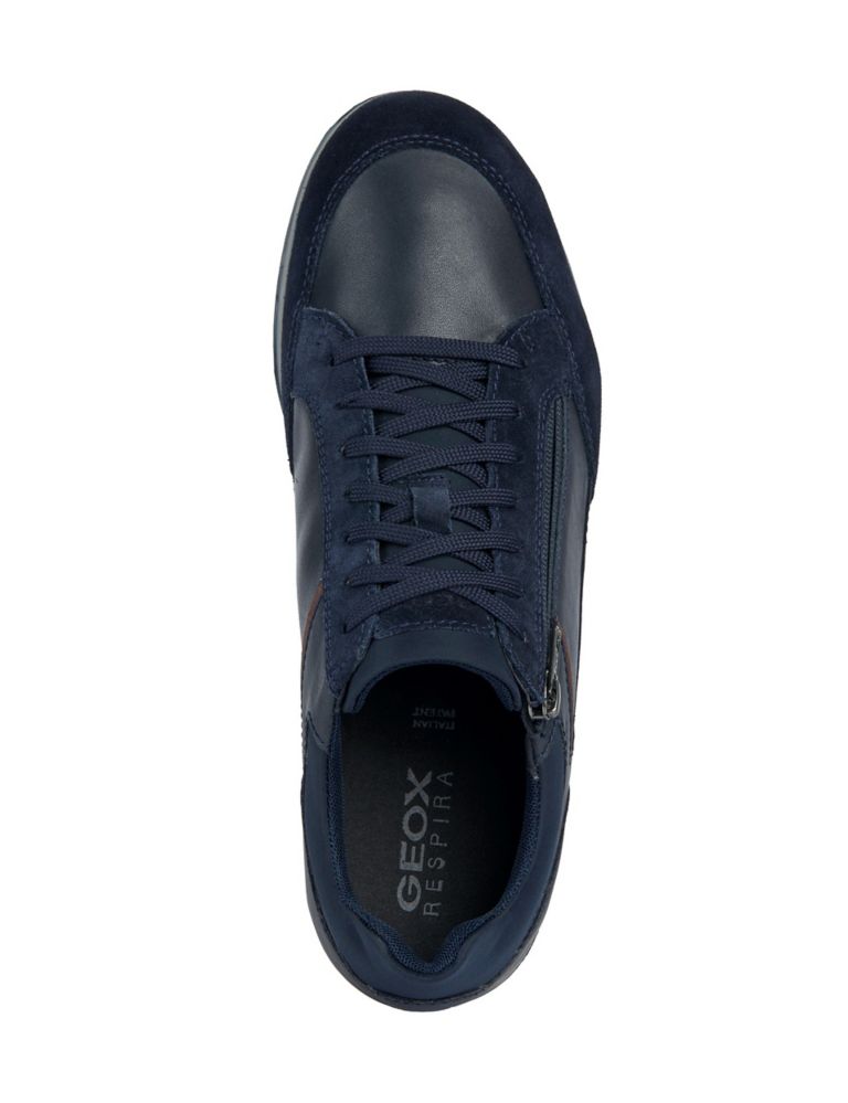 Leather & Suede Lace Up Trainers 5 of 6
