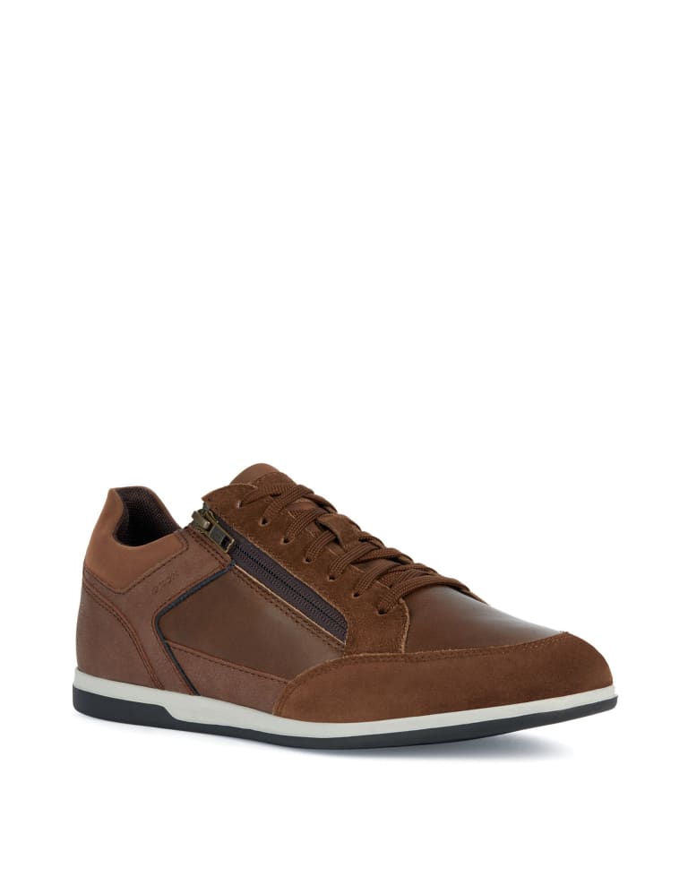 Geox white leather trainers 2025