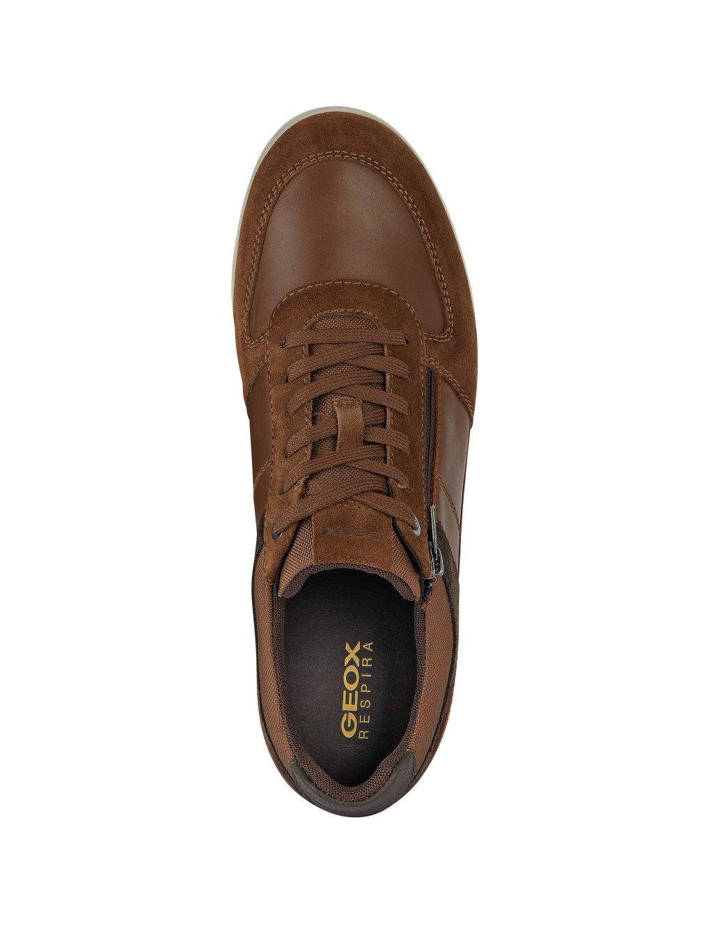 Leather & Suede Lace Up Trainers 5 of 6
